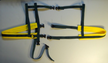 forest green goat harness yellow 1