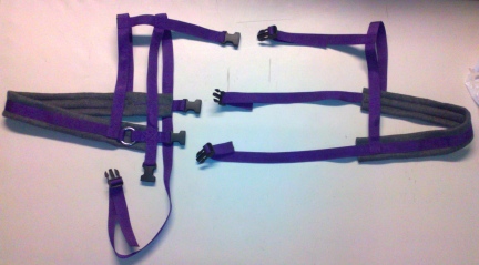 Purple/Gray Goat Wagon Harness 2